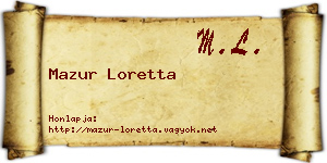 Mazur Loretta névjegykártya
